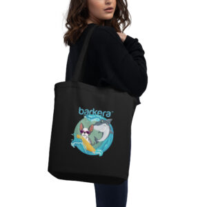Barkera Surfing Dog Eco Tote Bag
